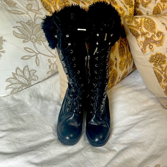 Michael Kors black leather Boots size 8 - Picture 1 of 12